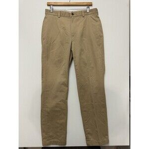 Brooks Brothers Advantage Chino Clark Pants Mens 32x32 Beige Cotton Khaki Formal
